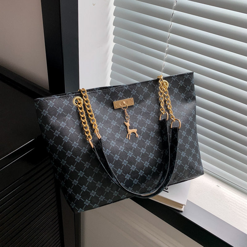 Sac à Main en Cuir Souple – Fourre-Tout Femme avec Chaîne