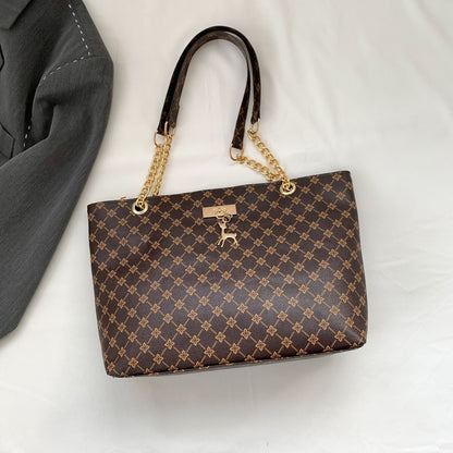 Sac à Main en Cuir Souple – Fourre-Tout Femme avec Chaîne