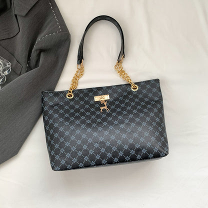 Sac à Main en Cuir Souple – Fourre-Tout Femme avec Chaîne