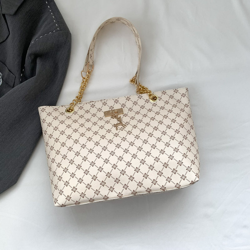 Sac à Main en Cuir Souple – Fourre-Tout Femme avec Chaîne